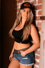 Camisole Crop noire vu devant