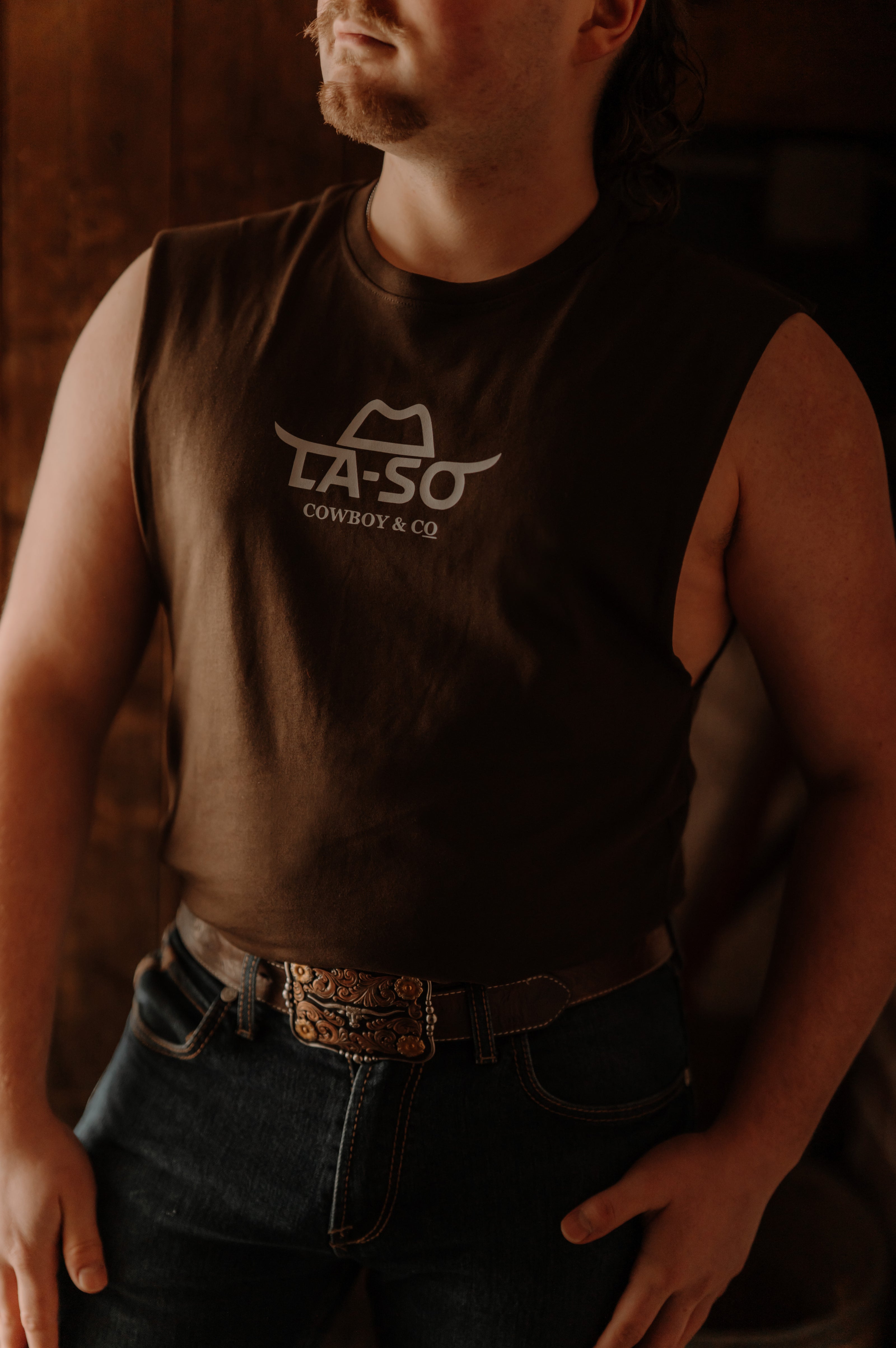 Camisole brune La-So Rodéo vue avant