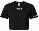 T-Shirt Crop noir avant sans mannequin