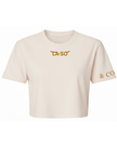 T-Shirt Crop Ivoire avant sans mannequin