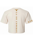 T-Shirt Crop Ivoire derrière sans mannequin