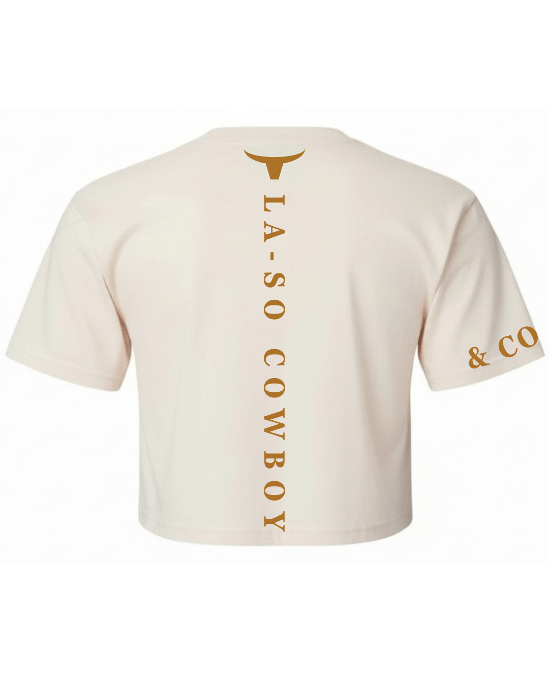 T-Shirt Crop Ivoire derrière sans mannequin