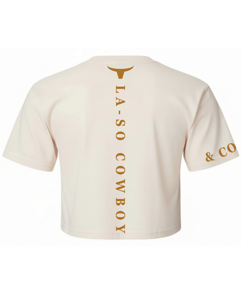 T-Shirt Crop Ivoire derrière sans mannequin