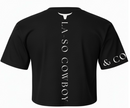 T-Shirt noir crop La-so derrière