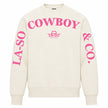 crewneck ivoire avec écriture rose