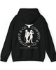 Hoodie noir au dos le logo Le Duo C&C deux silhouettes — un cowboy et une cowgirl encadrées par deux têtes de longhorn stylisées et le texte “COWBOY & CO – REFINED COUNTRY