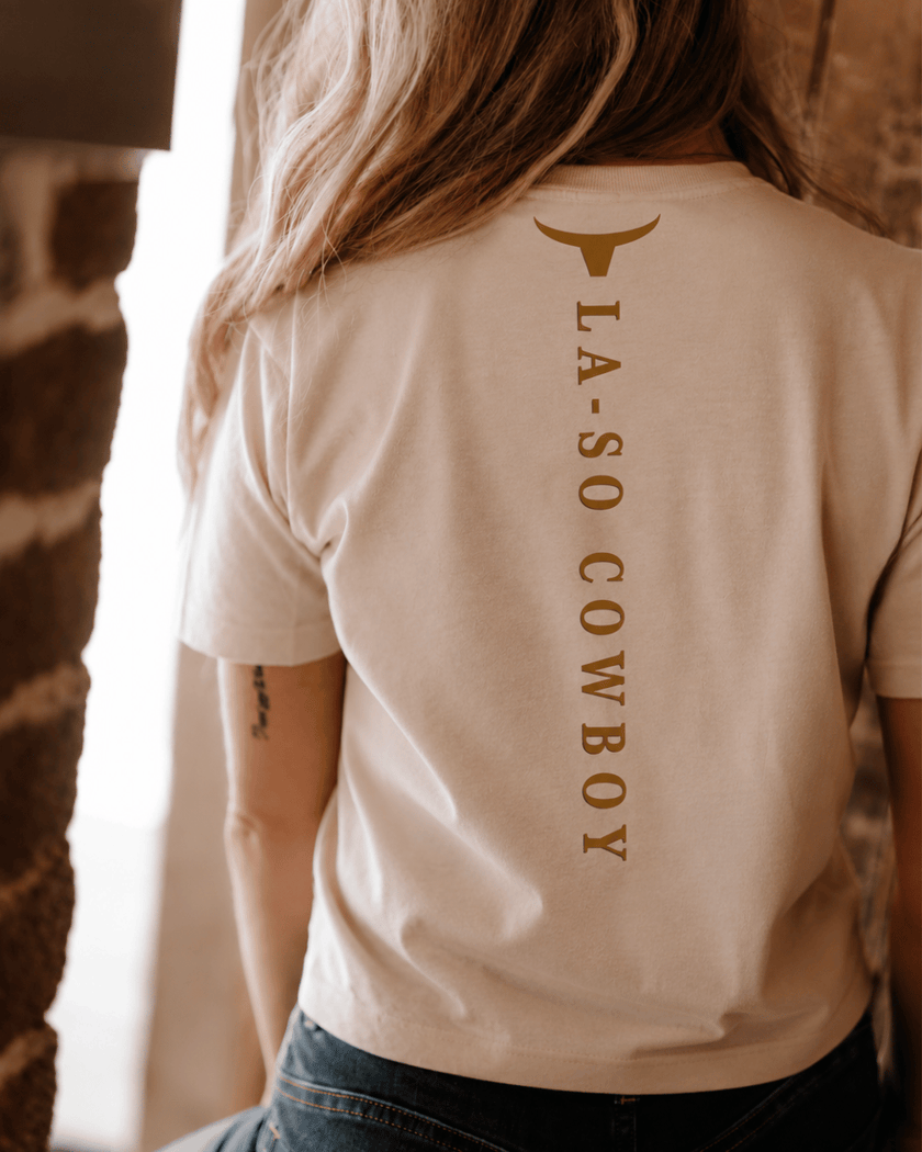 t-shirt crop ivoire arrière